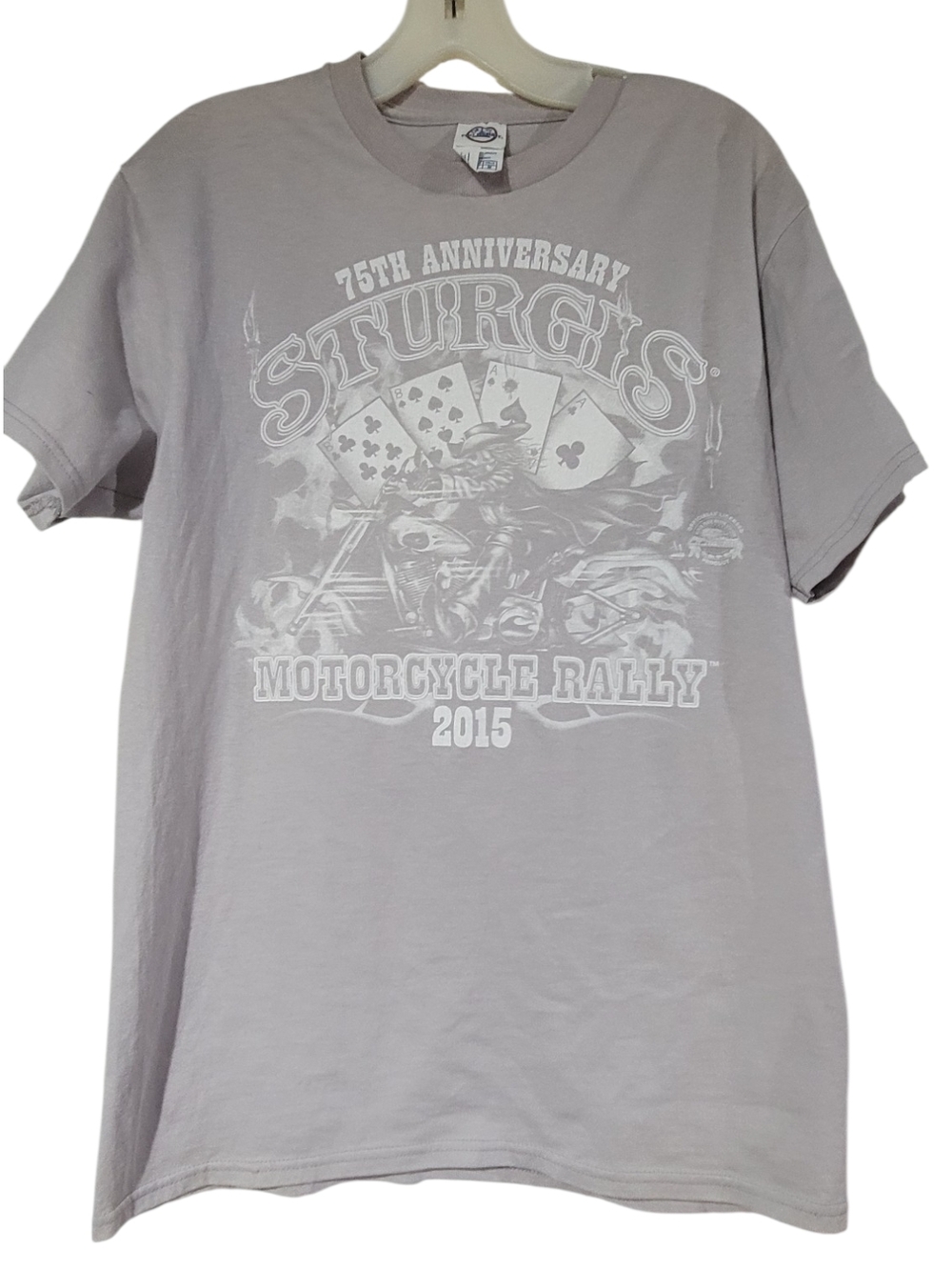 Delta Men's Short Sleeve Sturgis 75th Anniversary T-Shirt - Light Gray